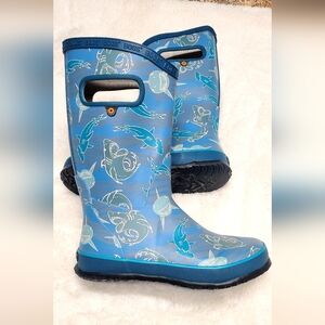 BOGS Rain Snow Boots Puddle Shark Size 3 - 100% Waterproof